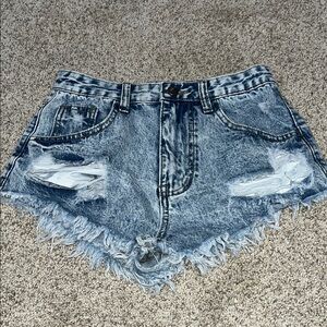 Denim Distressed Women Shorts